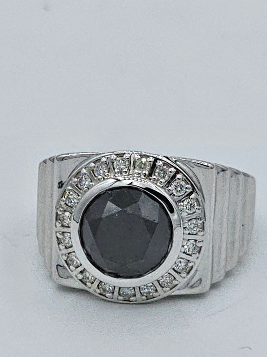 The Midnight Sovereign | 2.67ct Black Diamond Men’s Ring