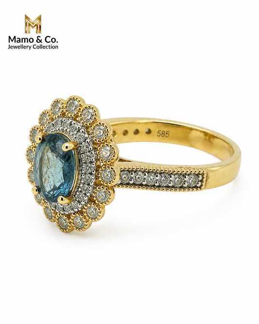 The Santa Maria Bloom Aquamarine & Diamond Ring