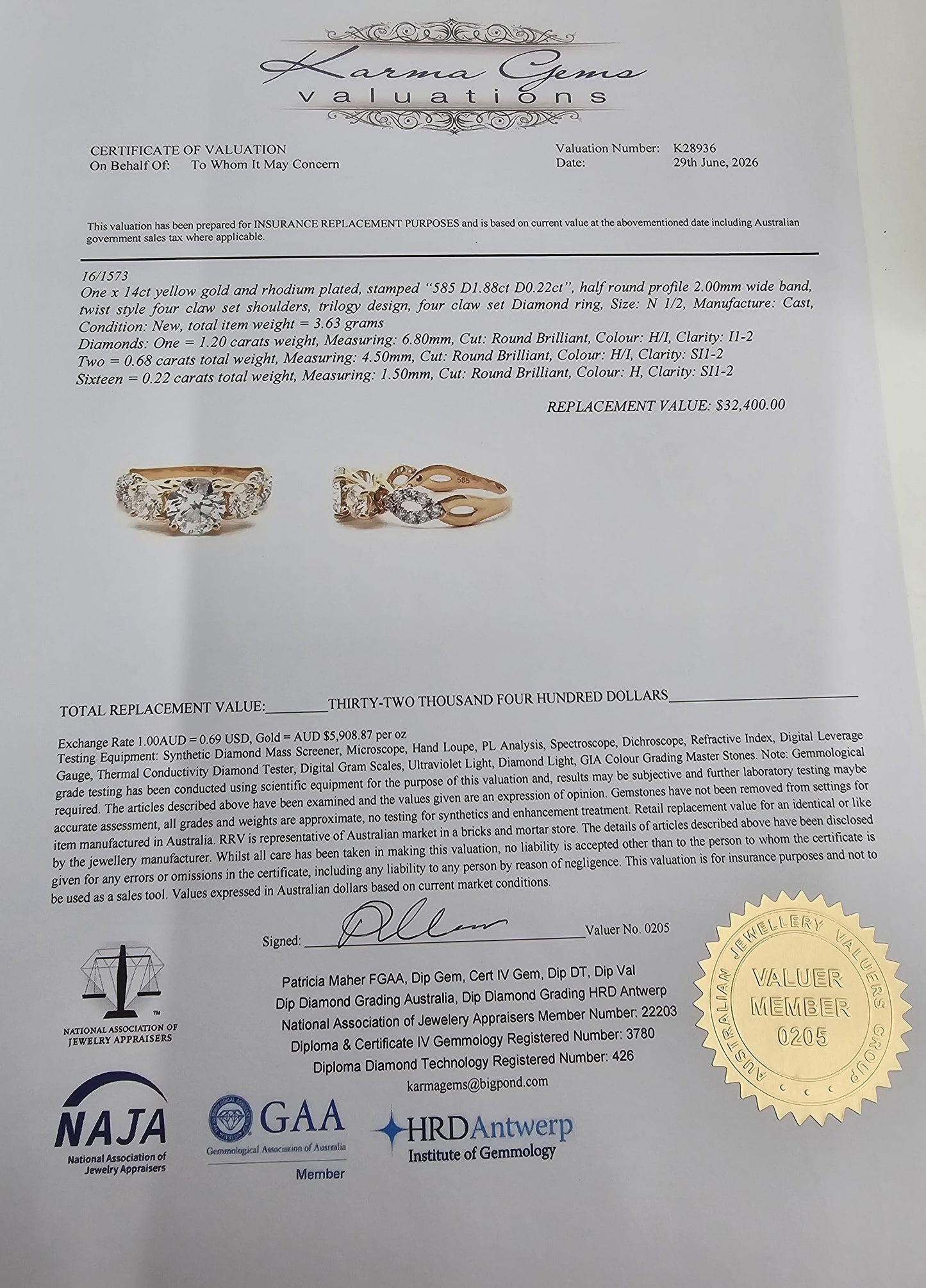 The 1.20ct Centre Diamond Twist Trilogy Ring