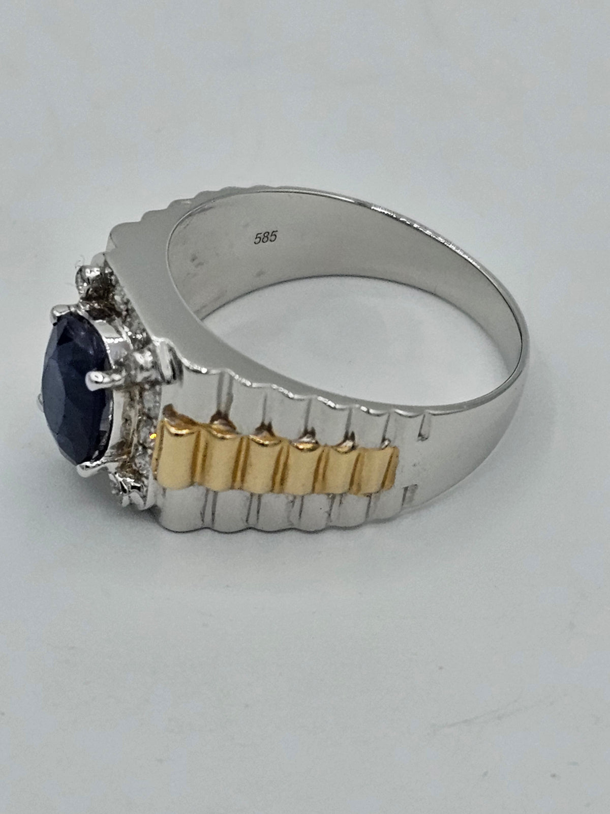 The Sapphire Sovereign | 1.97ct Natural Sapphire & Diamond Men’s Ring