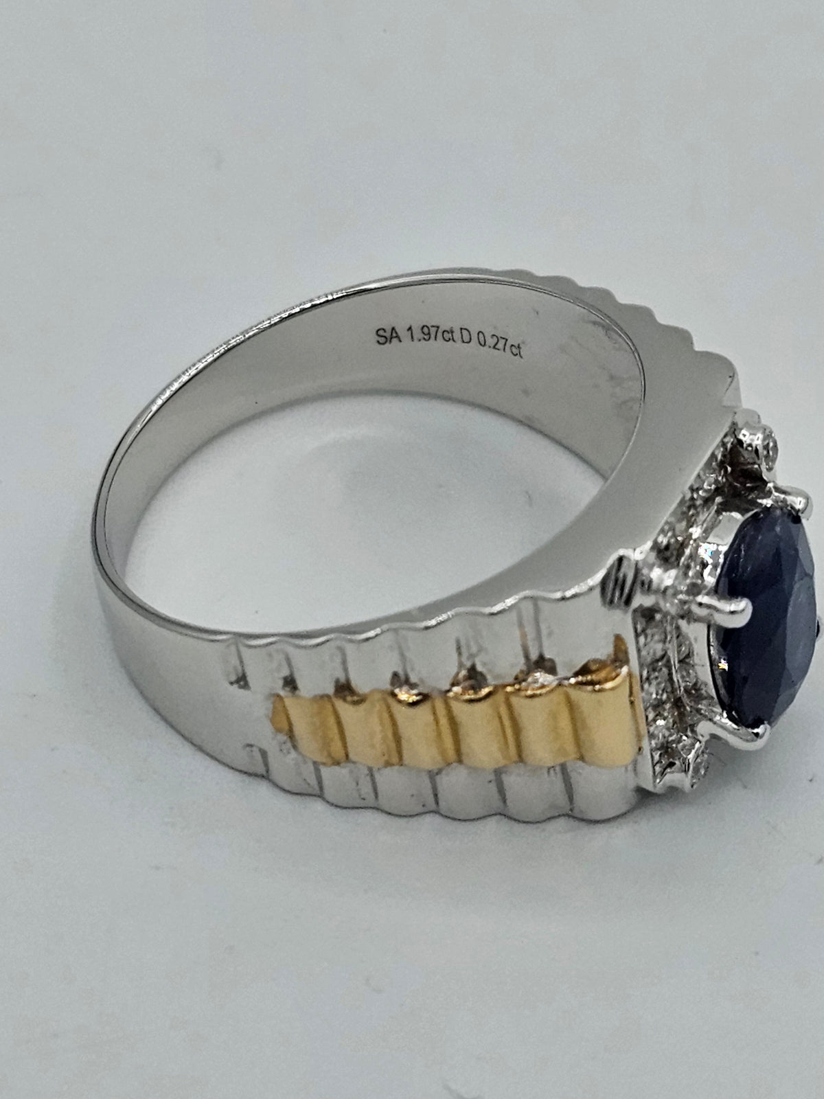 The Sapphire Sovereign | 1.97ct Natural Sapphire & Diamond Men’s Ring