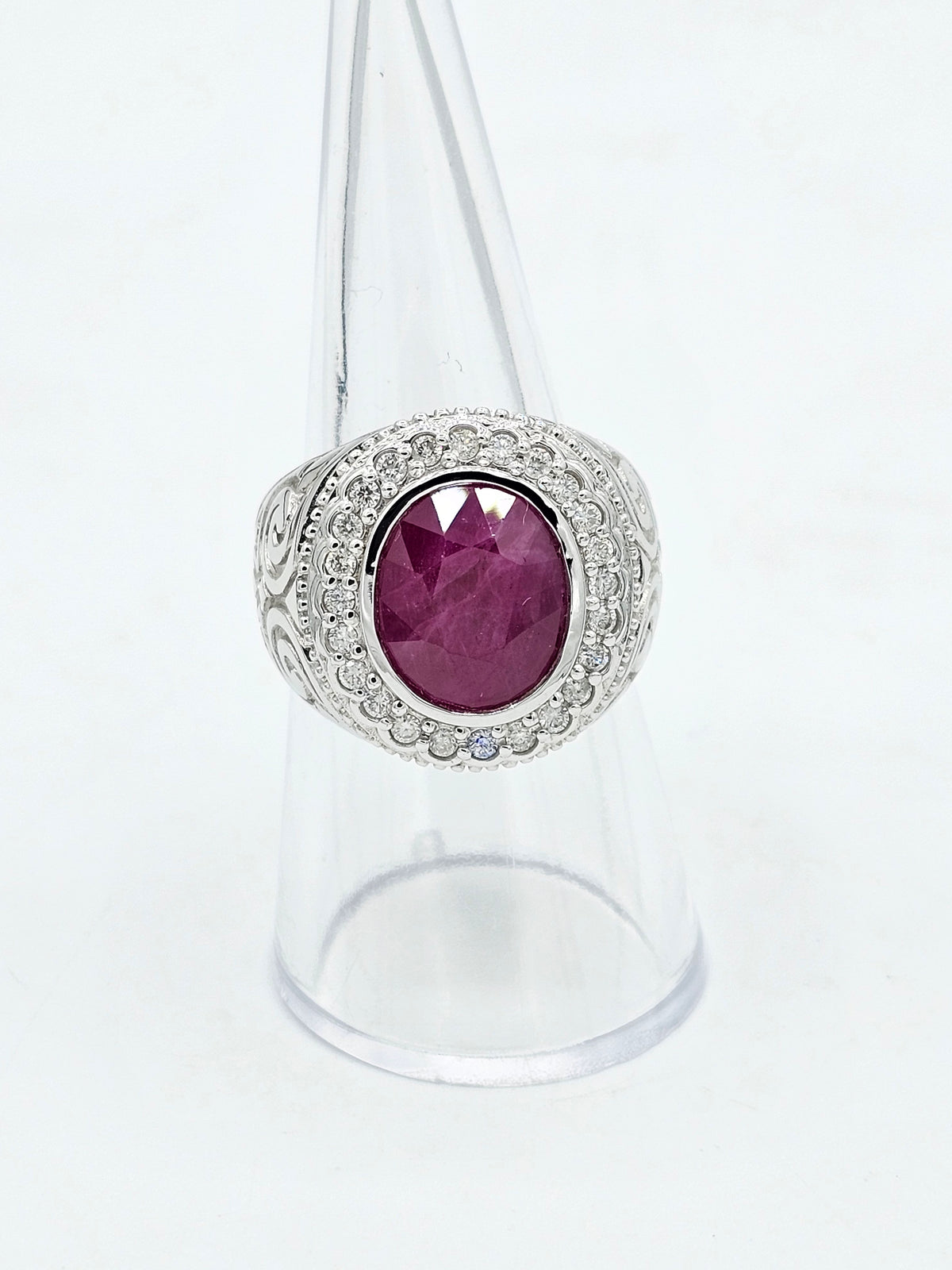 The Crimson Regent | 6.19ct Ruby & Diamond Men’s Ring