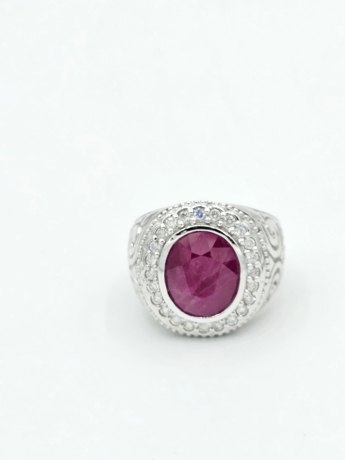 The Crimson Regent | 6.19ct Ruby & Diamond Men’s Ring
