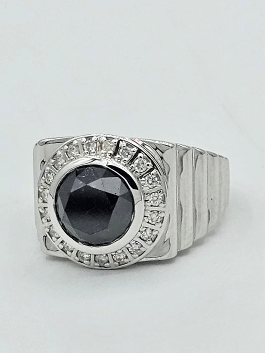 The Midnight Sovereign | 2.67ct Black Diamond Men’s Ring