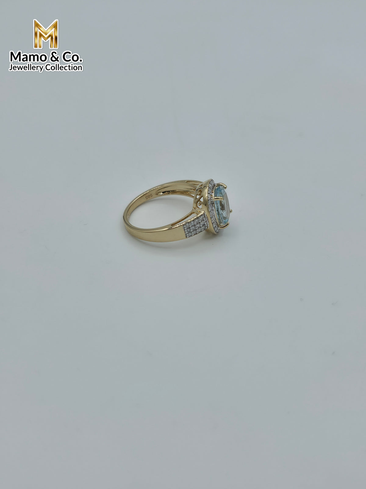 The Azure Filigree | 1.64ct Aquamarine & Diamond Ring