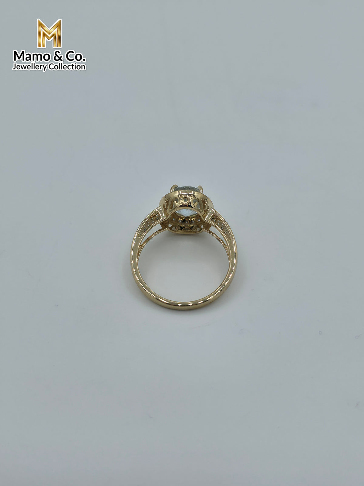The Azure Filigree | 1.64ct Aquamarine & Diamond Ring
