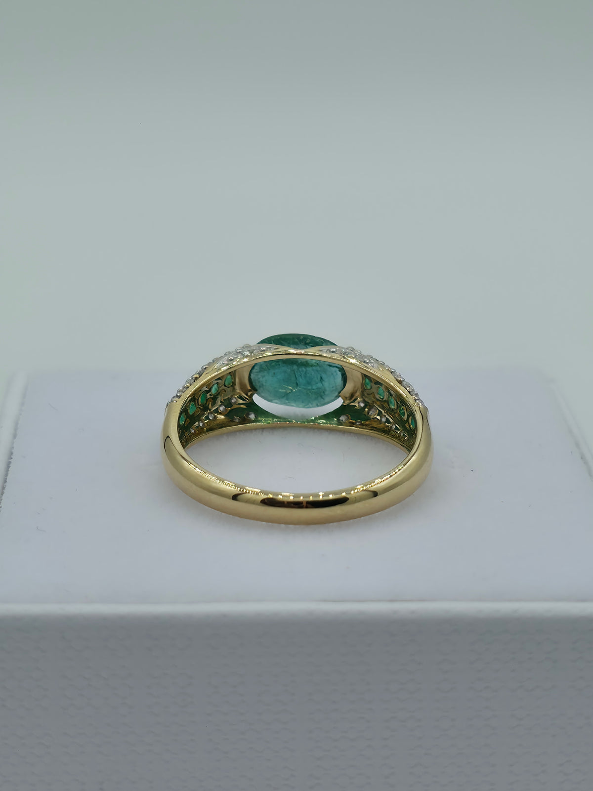 The Emerald Regent | 14ct Yellow Gold, Emerald & Diamond Ring