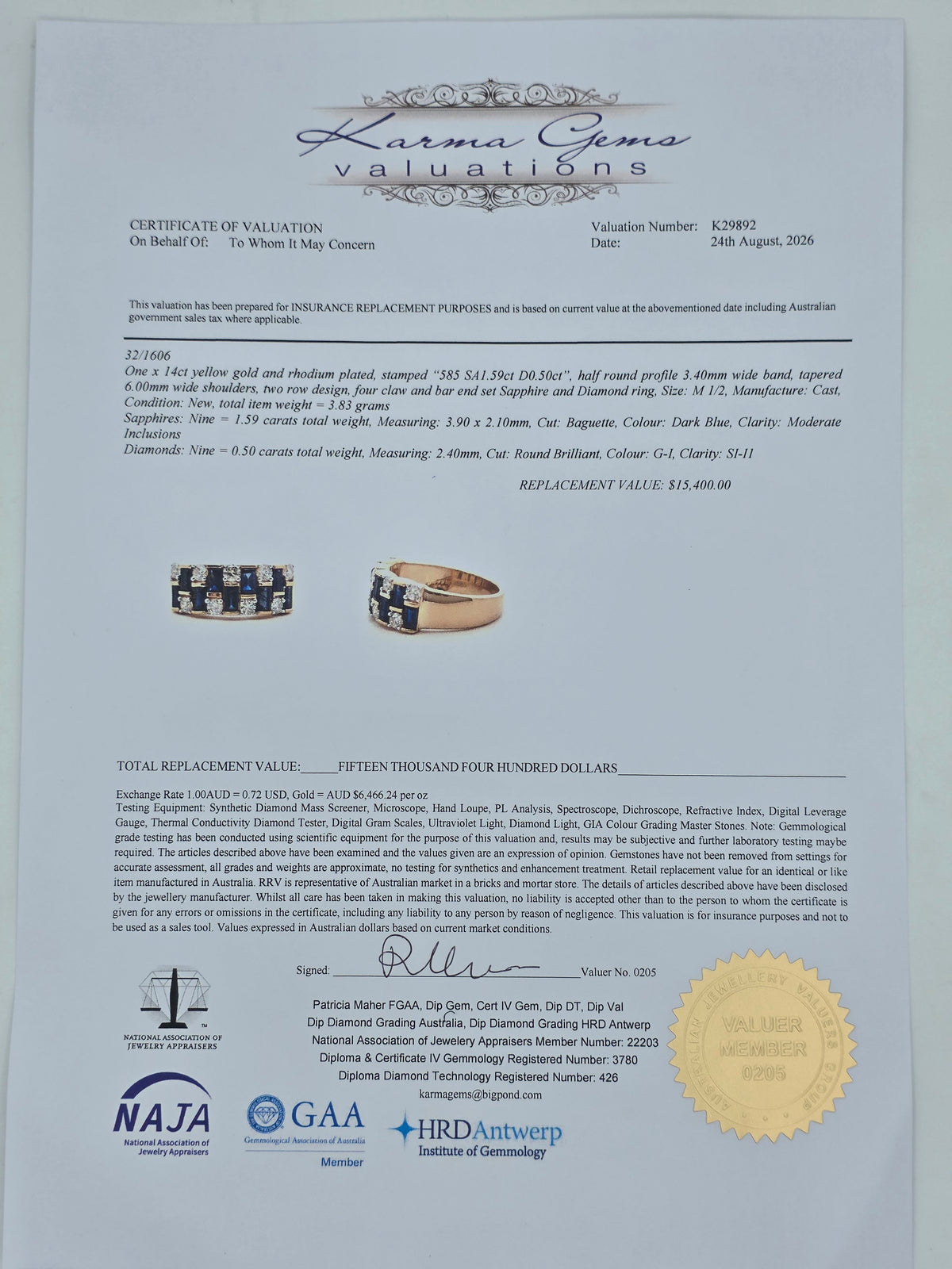 The Sapphire Mosaic | 14ct Yellow Gold, Blue Sapphire & Diamond Ring