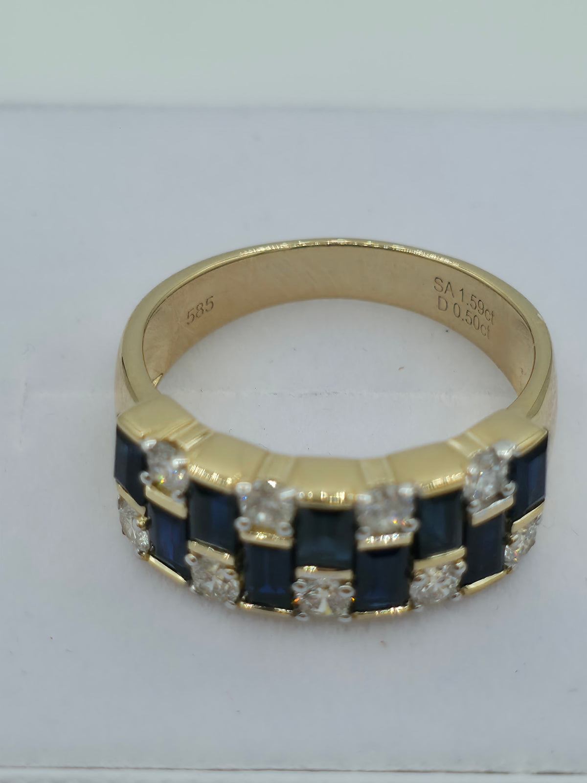 The Sapphire Mosaic | 14ct Yellow Gold, Blue Sapphire & Diamond Ring