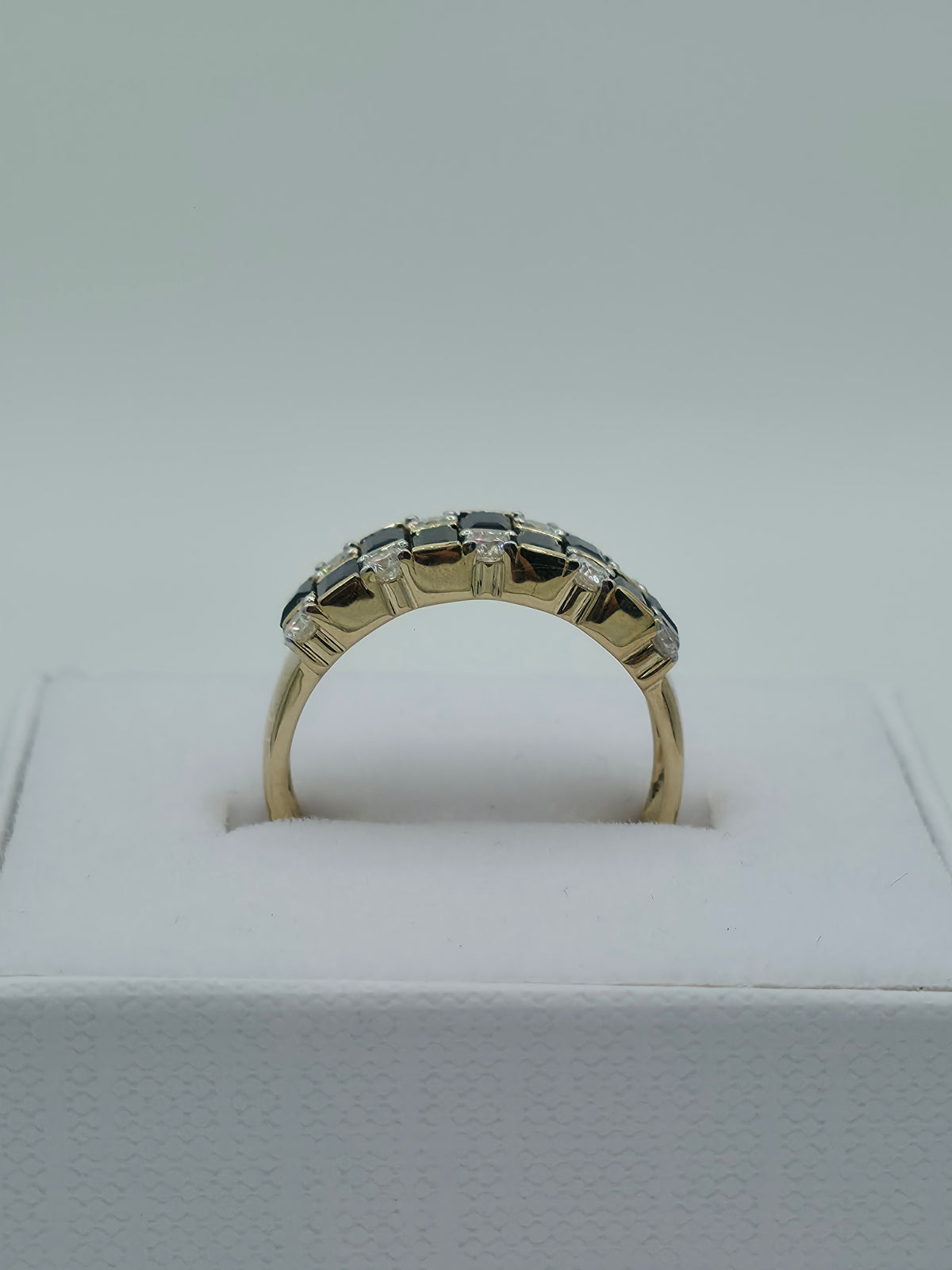 The Sapphire Mosaic | 14ct Yellow Gold, Blue Sapphire & Diamond Ring