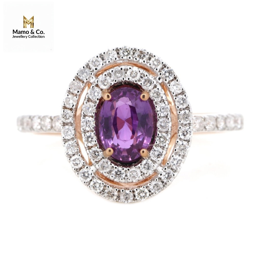 The Blush Sapphire Halo