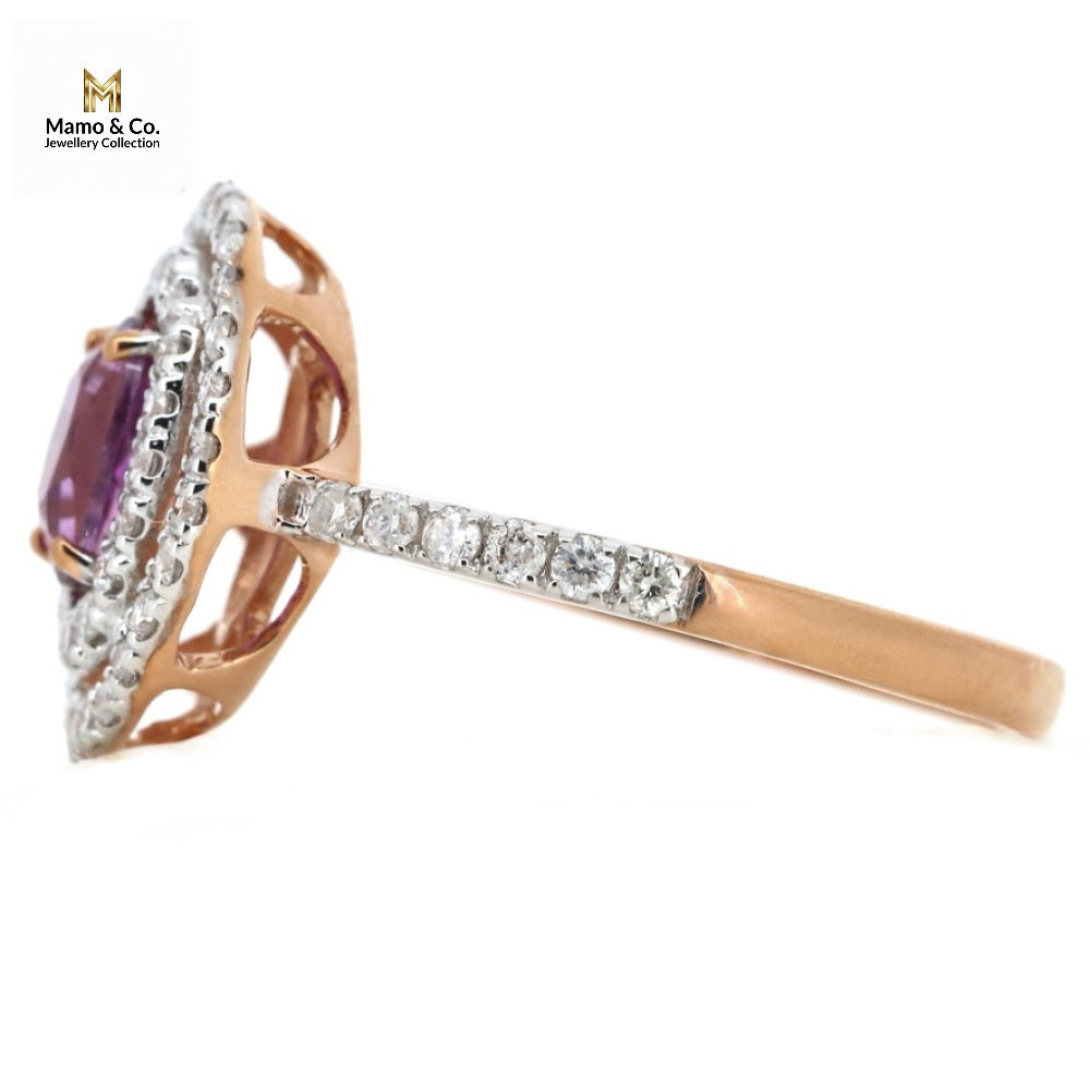 The Blush Sapphire Halo