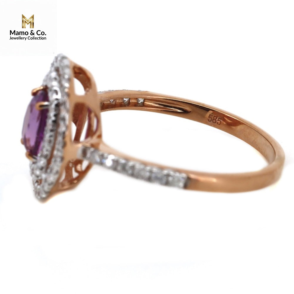 The Blush Sapphire Halo