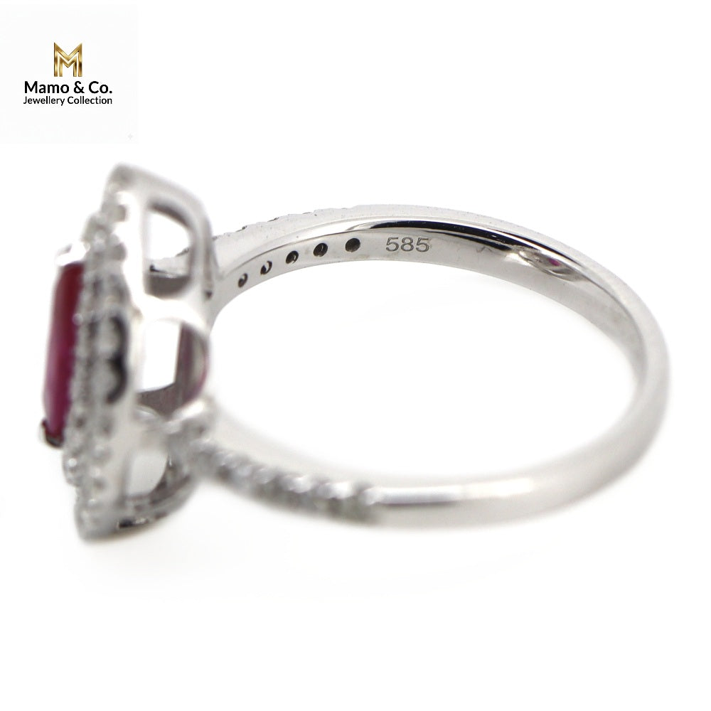 Sold - The Ruby Marquise Halo | Enquire for Similar