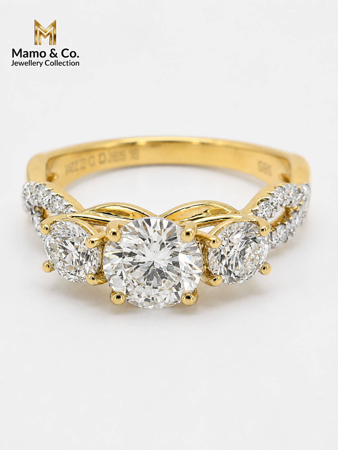 The 1.20ct Centre Diamond Twist Trilogy Ring