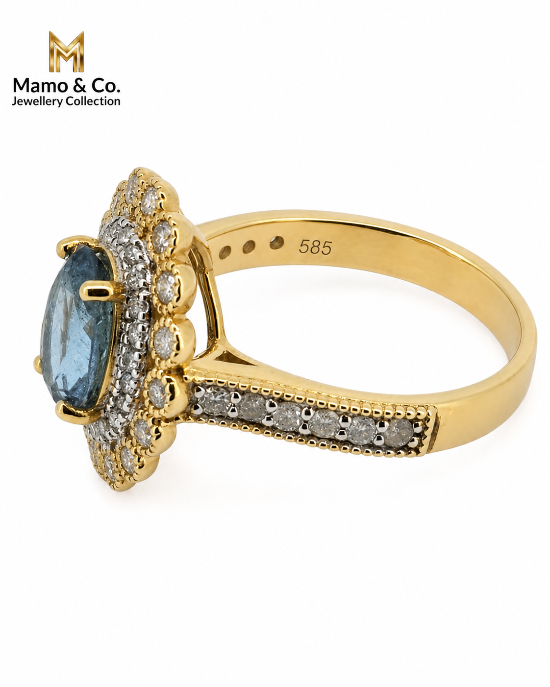 The Santa Maria Bloom Aquamarine & Diamond Ring
