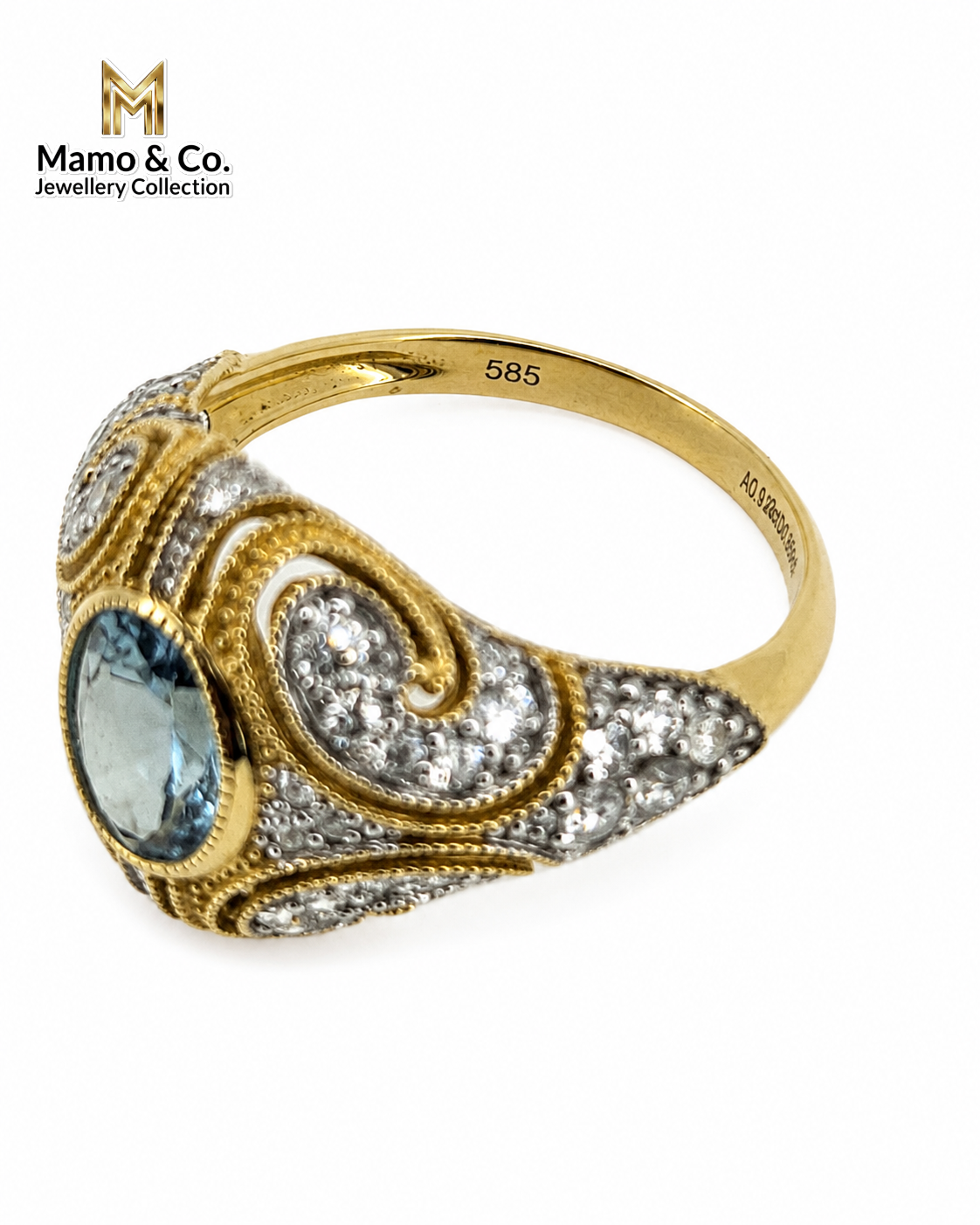 The Ocean Empress Aquamarine & Diamond Ring